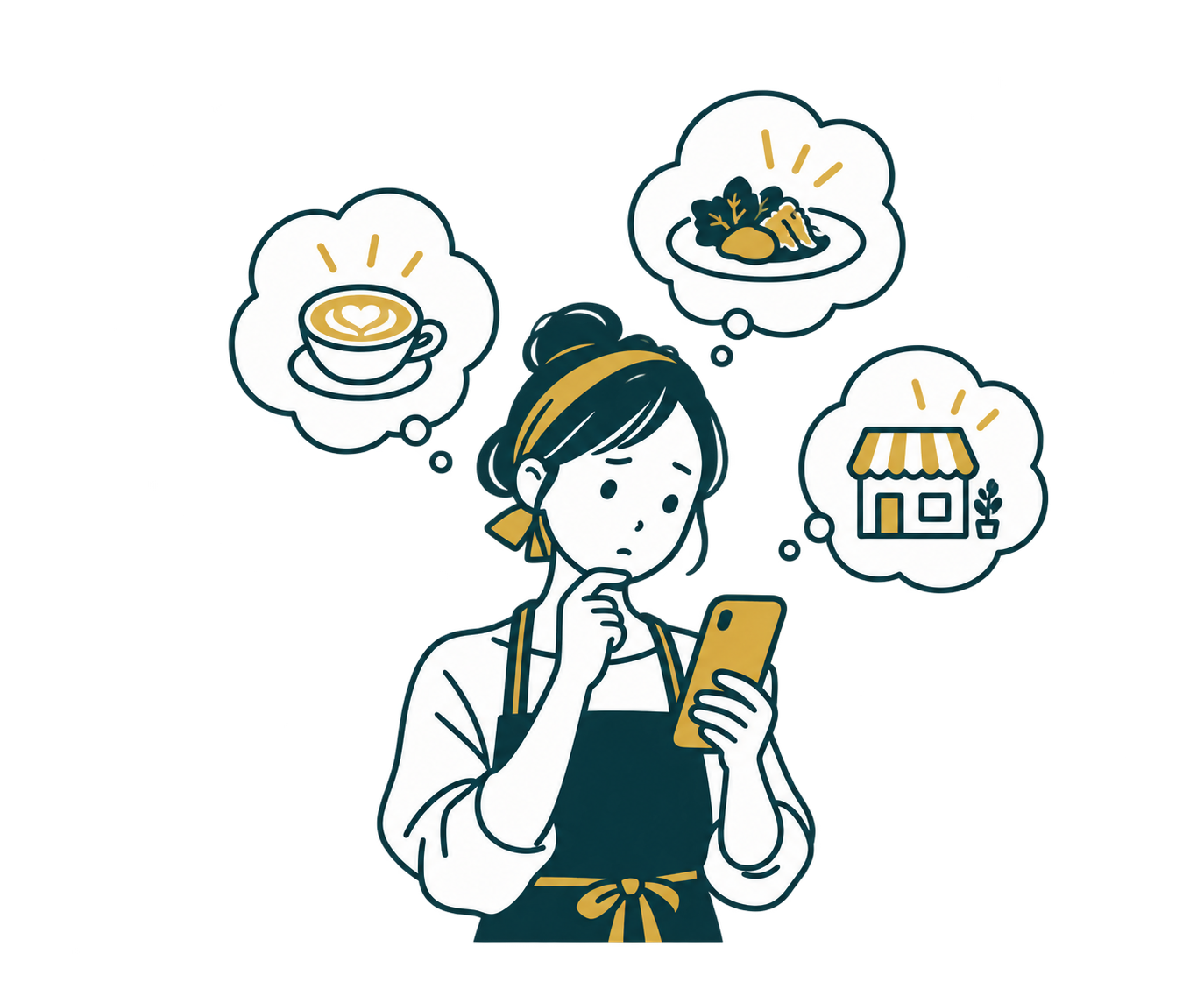 スマートフォンでの店舗発信に悩む店主